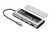 Telakointiasemat - Sandberg USB-C 6in1 Travel Dock SSD Case - 136-82