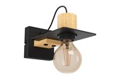 Valaisimet - EGLO BRAMERTON wall lamp, black/brown - 43753