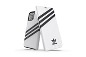 Puhelin - Kannet ja kotelot - Adidas OR Booklet Case PU for iPhone 12 / 12 Pro 6.1" - White and Black - 8718846083768