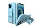 Puhelin - Kannet ja kotelot - Hurtel Rope Case Gel Lanyard Cover Chain Purse Lanyard Xiaomi Redmi Note 10 5G / Poco M3 Pro Blue - 5907769330179