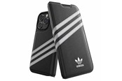 Puhelin - Kannet ja kotelot - Adidas OR Booklet Case PU for iPhone 14 Pro - Black and White - 8718846100205