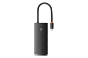 Telakointiasemat - Baseus Lite Series multifunctional HUB USB Type C - 2 x USB 3.0 / USB Type C PD / HDMI 1.4 / SD / TF black (WKQX050101) - 6932172606343