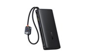 Powerbank - Baseus EnerFill FC41 25000mAh 145W Power Bank with Digital Display and Built-in Dual USB-C Cable - Black Powerbank - musta - 25000 mAh - E0028H03