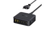 Puhelin - Adapterit & Laturit - Baseus EnerFill FH21 120W Charging Station 4xUSB-C + 2xUSB-A - Black - E0120T00