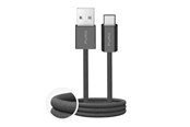 USB kaapelit - Puro Fabrik 2.0 10W USB-A - USB-C Braided Cable 1.5 m - Dark Green - PUCAC10WFABK415MTDGR