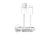 USB kaapelit - Puro Fabrik 2.0 10W USB-A - USB-C Braided Cable 1.5 m - White - PUCAC10WFABK415MTWHI