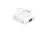 Powerbank - Puro 10000mAh 20W USB-C USB-A power bank with display and built-in USB-C cable - white Powerbank - Valkoinen - 10000 mAh - PUFCBB100P12WHI