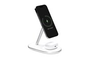 Puhelin - Adapterit & Laturit - Puro 2in1 Charger  Mag Station Wireless Charging Station for Phone and Headphones - White - PUFCCSQIMAG5WHI