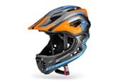 Pyörätarvikkeet - Rockbros TT-32SOBL-M children's bicycle helmet with removable chinbar size M - black and orange - Rockbros-TT-32SOBL-M