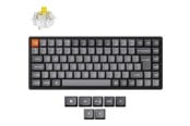 Näppäimistöt - Keychron K2 MAX QMK/VIA Wireless Tri-Mode - Super Banana - Pelinäppäimistö - ilman numpadia - Pohjoismainen - Musta - K2M-J4-BO