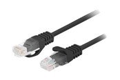 Verkkokaapelit - Lanberg patch cable - 2 m - black RAL 9004 - Musta - 2m - PCU6-20CC-0200-BK