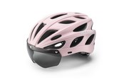 Pyörätarvikkeet - Rockbros Bike Helmet with Visor Detachable UV Goggles Detachable Visor Unisex - Pink - 8386824304084