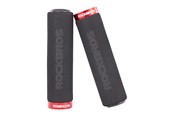Pyörätarvikkeet - Rockbros BT1001BKRD sponge bicycle handlebar grips - black and red - BT1001BKRD