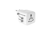 Puhelin - Adapterit & Laturit - Puro Universal Travel Adapter - White - PUWTA1WHI
