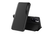 Puhelin - Kannet ja kotelot - Hurtel Eco Leather View Case Elegant Flip Cover Stand Function Poco M4 Pro 5G Black - 5907769338205