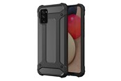 Puhelin - Kannet ja kotelot - Hurtel Hybrid Armor Case Tough Rugged Cover for Samsung Galaxy A03s Black - 5907769338519