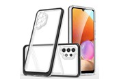 Puhelin - Kannet ja kotelot - Hurtel Clear 3in1 Case for Samsung Galaxy A72 4G Frame Gel Cover Black - 5907769338984