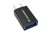 USB kaapelit - Wozinsky W10GY1S USB-C - USB-A 3.2 10Gb/s Adapter - Black - 5907769376757