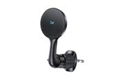 Puhelin - Adapterit & Laturit - Wozinsky WCT5-6S4Y Car Holder with Qi/MagSafe 15W Inductive Charger for Air Vent - Black - 5907769372490
