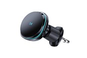 Puhelin - Adapterit & Laturit - Wozinsky WCT5-Q6S2Y Car Holder with Qi/MagSafe 15W Inductive Charger for Ventilation Grill with Fan - Black - 5907769372513