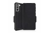 Puhelin - Kannet ja kotelot - ITSKINS HYBRID FOLIO cover for Samsung Galaxy S21 4G / 5G®. Black with recycled leather - SG3S-HYBRF-BKRL