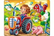 Palapelit - Larsen Puzzles Puzzle Child on tractor - 15 pieces Maxi (36.5x28.5 cm) Lattia - BM7