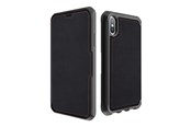 Puhelin - Kannet ja kotelot - ITSKINS HYBRID FOLIO cover for iPhone XS Max®. Black and red with recycled leather - APXP-HYBRF-BRRL