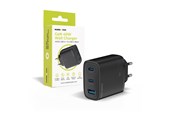 Puhelin - Adapterit & Laturit - Mobile Origin GaN 40W Wall Charger MO13 - black - 1 USB-A + 2 USB-C - FRL-GAN40W-MO13-BLK