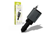 Puhelin - Adapterit & Laturit - Mobile Origin 3in1 50W Car Charger CA27 - USB-C + USB-A USB-C Cable - MO-CCH-CA27