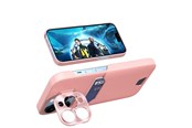 Puhelin - Kannet ja kotelot - Hurtel Leather Stand Case for Samsung Galaxy S23 Card Wallet Cover with Stand Pink - 9145576274903