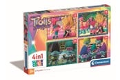Palapelit - Clementoni Puzzle Trolls 4in1 Lattia - 21527