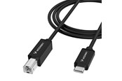 USB kaapelit - Wozinsky WKDDY1S USB-B - USB-C Cable 1m - Black - 5907769376658