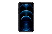 Puhelin - Kannet ja kotelot - ITSKINS HYBRID CLEAR cover for iPhone 12 Pro Max®. Black and transparent - AP4P-HBMKC-BKTR
