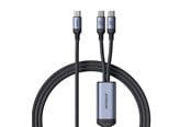 USB kaapelit - Joyroom Speedy Series S-A21 2in1 USB-C - USB-C / USB-C cable 100W 1.5m - black - 6941237100764