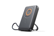 Powerbank - Joyroom JR-PBM02 Powerbank 22.5W 10000mAh 3in1 Magnetic Inductive Compatible with MagSafe with Built-in Cable - Black Powerbank - musta - 10000 mAh - JR-PBM02