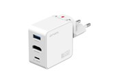 Puhelin - Adapterit & Laturit - 4smarts 3in1 HDMI hub with charger GaN Flex 65W white - 541711