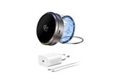 Puhelin - Adapterit & Laturit - 4smarts Qi2 25W MagSafe charger set with cooling RGB space grey - 541761