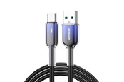 USB kaapelit - Joyroom S-A42 Crystal-Clear Series 3A USB-A - USB-C cable 1.2m - black - S-A42_AC_B
