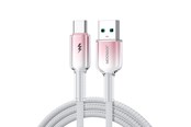 USB kaapelit - Joyroom S-A42 Crystal-Clear Series 3A USB-A - USB-C cable 1.2m - white - S-A42_AC_W