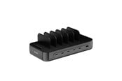 Puhelin - Adapterit & Laturit - 4smarts Charging station Team 100W 1x USB-A port 5x USB-C ports includes 6 cables black - 541805
