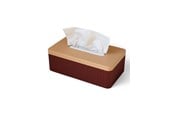 Sisustus - Simiu TISSIVA - Paper Dispenser - Square - Bordeaux Red/Beige - 25 x 14cm - 5714255011715
