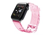 Smartwatch - Lisävarusteet - Hurtel Silicone Strap Bracelet Bracelet Strap Light for Apple Watch 42 / 44 mm - Red - 5907769332746