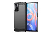 Puhelin - Kannet ja kotelot - Hurtel Carbon Case Flexible Cover Sleeve for Xiaomi Redmi Note 11 Black - 5907769337451