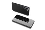 Puhelin - Kannet ja kotelot - Hurtel Clear View Case Flip Cover for Samsung Galaxy S22 + (S22 Plus) Black - 5907769337826