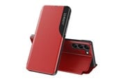 Puhelin - Kannet ja kotelot - Hurtel Eco Leather View Case for Samsung Galaxy S23+ with a Flip Stand Red - 9145576269978