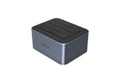 Kovalevyt - lisätarvikkeet - ORICO 6626C3-C-V1 2-Drive Docking Station with Offline Clone Function 2.5"/3.5" SATA HDD/SSD - Gray - 6626C3-C-V1-EU-GY-BP