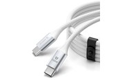 USB kaapelit - ORICO CDX 100W 5A Power Delivery USB-C - USB-C 1m Cable - White - CDX-100CC-WH-BP