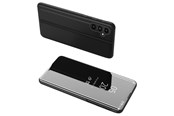 Puhelin - Kannet ja kotelot - Hurtel Clear View Case Cover for Samsung Galaxy A14 Flip Cover Black - 9145576270202
