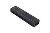 USB hub - ORICO CT2U3-13AB 13x USB-A 3.0 Hub with Switches - Black USB hub - 13 porttia - USB 3.0 - Musta - CT2U3-13AB-EU-BK-BP
