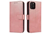 Puhelin - Kannet ja kotelot - Hurtel Magnet Case Elegant Case Cover with a Flap and Stand Function for Samsung Galaxy A73 Pink - 5907769340345
